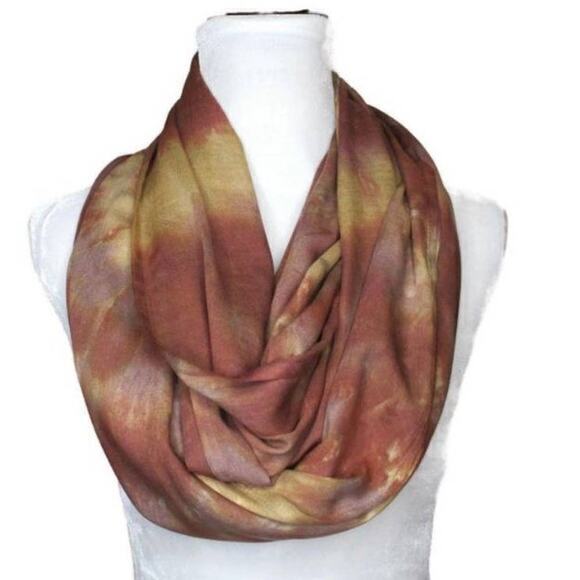 NEW Artisan Hand-Dyed Scarf Infinity Wrap Galaxy Tie Dyed Print‎ One Size - Picture 2 of 6